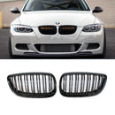 Kidney Grilles for 2011-13 BMW 3-Series E92/E93 LCI (Gloss Black Dual Slat) - Galaxy Auto CA