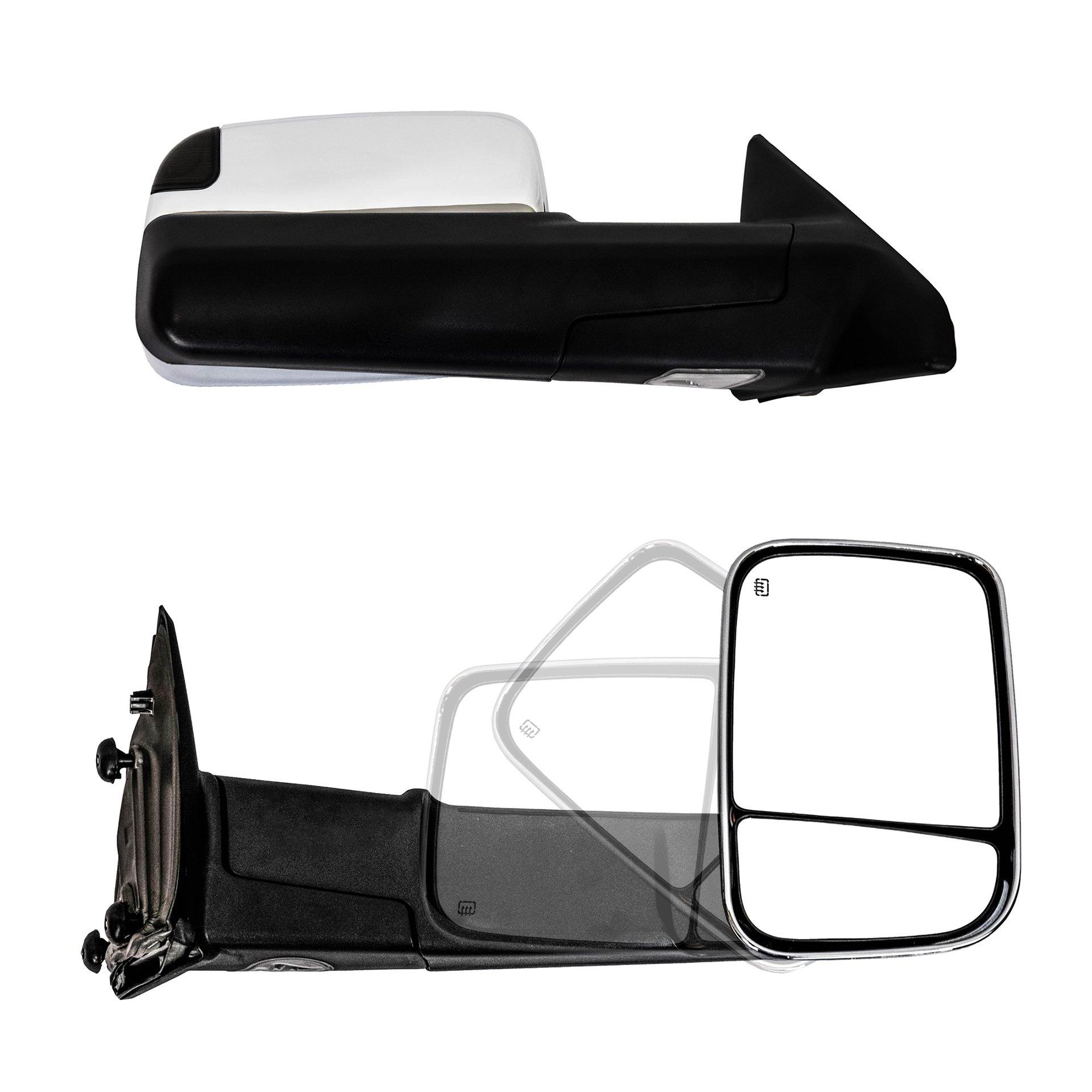 Ram Tow Mirrors Textured Black Power-Fold Heated Driver Side Mirror For 2013-2020 Ram 1500/2500 Exterior Mirrors For Ram 1500 Ram Tow Mirrors Textured Black Power-Fold Heated Driver Side Mirror For 2013-2020 Ram 1500/2500 Exterior Mirrors For Ram 1500