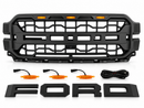 New Arrival | Raptor Style Front Grille with Amber LED Lights for 2024–2025 Ford F-150 （Lariat/King Ranch /Platinum）