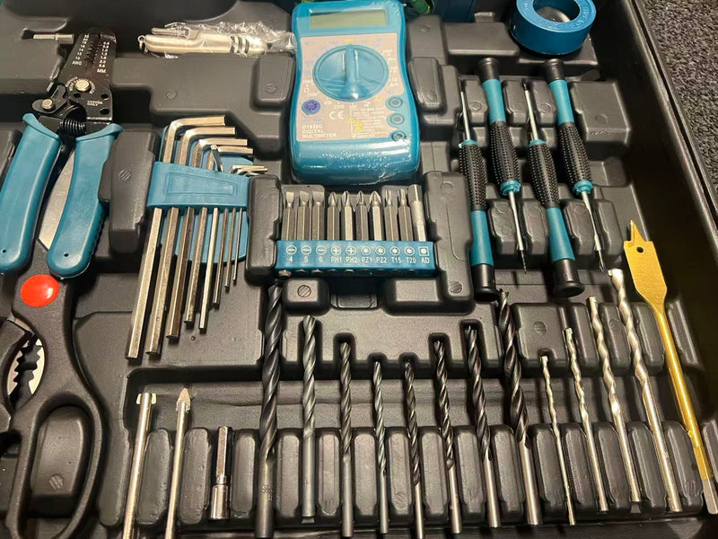 160 PCS Professional Tool Kit with 12V Cordless Drill