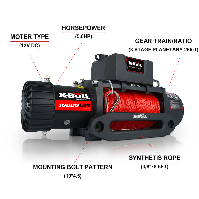 X-BULL 10000LBS/12000LBS Electric Winch