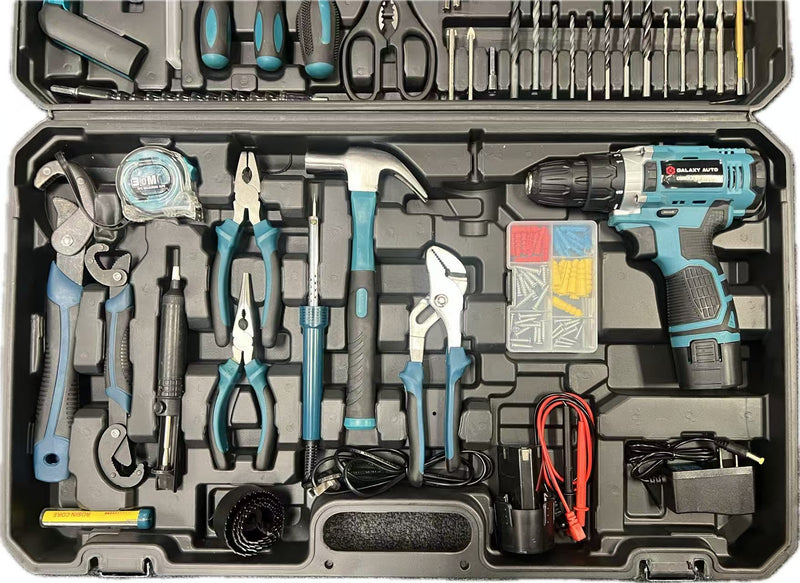 160 PCS Professional Tool Kit with 12V Cordless Drill