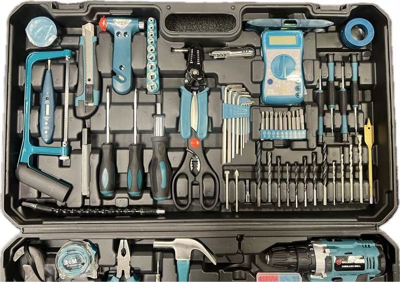 160 PCS Professional Tool Kit with 12V Cordless Drill
