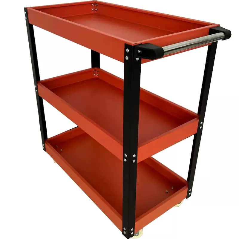 3-Tier Utility Tool Cart with Wheels and Handle