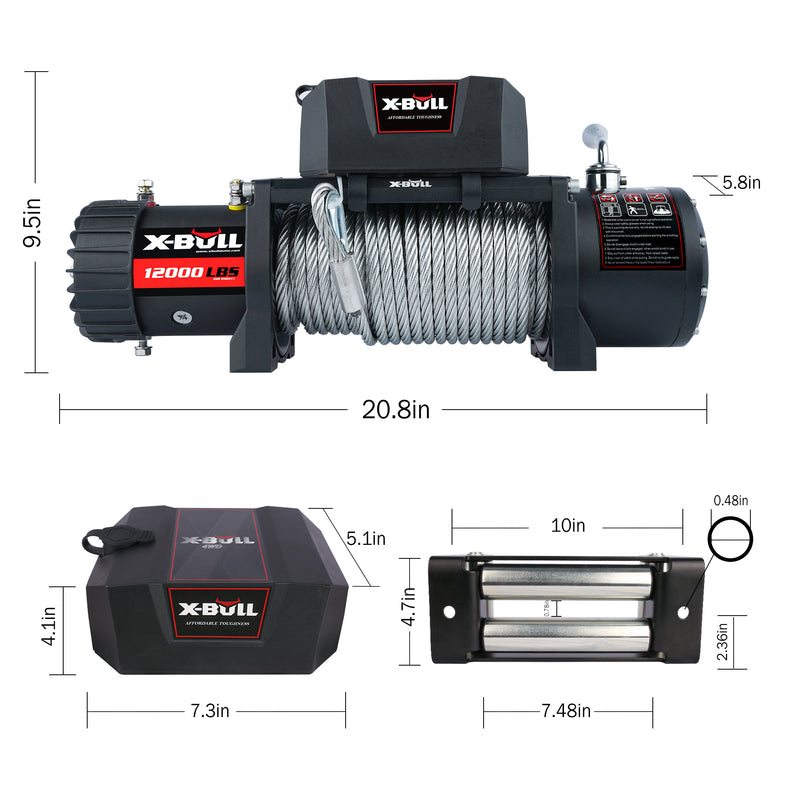 X-BULL 10000LBS/12000LBS Electric Winch