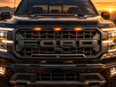 New Arrival | Raptor Style Front Grille with Amber LED Lights for 2024–2025 Ford F-150 （Lariat/King Ranch /Platinum）