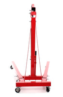 2-Ton Hydraulic Engine Hoist – Heavy-Duty Folding Shop Crane with Wheels