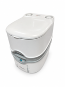 Portable Flushing Toilet for Camping, RV, Travel and Boating – 14L Fresh Water Tank, 12L/20L Detachable Waste Tank, Piston Pump, Level Indicator and Rotating Pour Spout