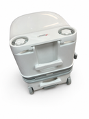 Portable Flushing Toilet for Camping, RV, Travel and Boating – 14L Fresh Water Tank, 12L/20L Detachable Waste Tank, Piston Pump, Level Indicator and Rotating Pour Spout