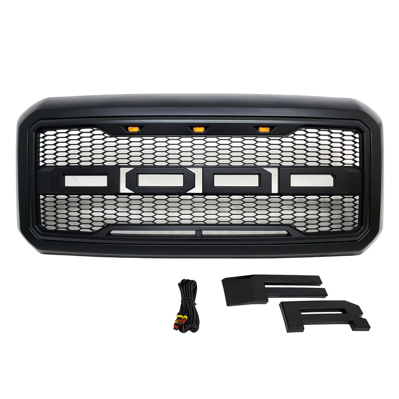 Honeycomb Mesh Grille for 2011-16 Ford F250/F350 (Matte Black)