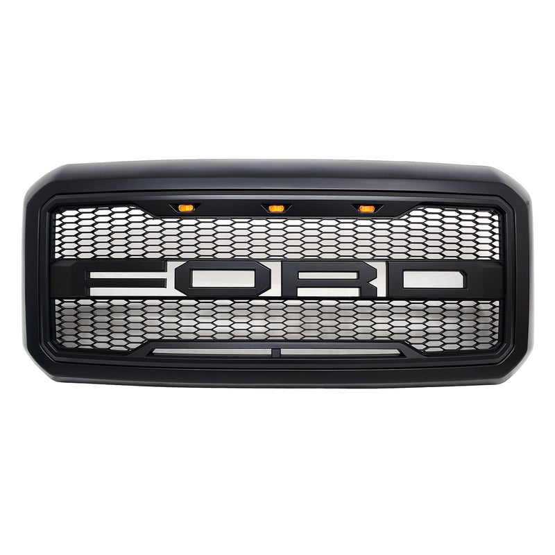 Honeycomb Mesh Grille for 2011-16 Ford F250/F350 (Matte Black)