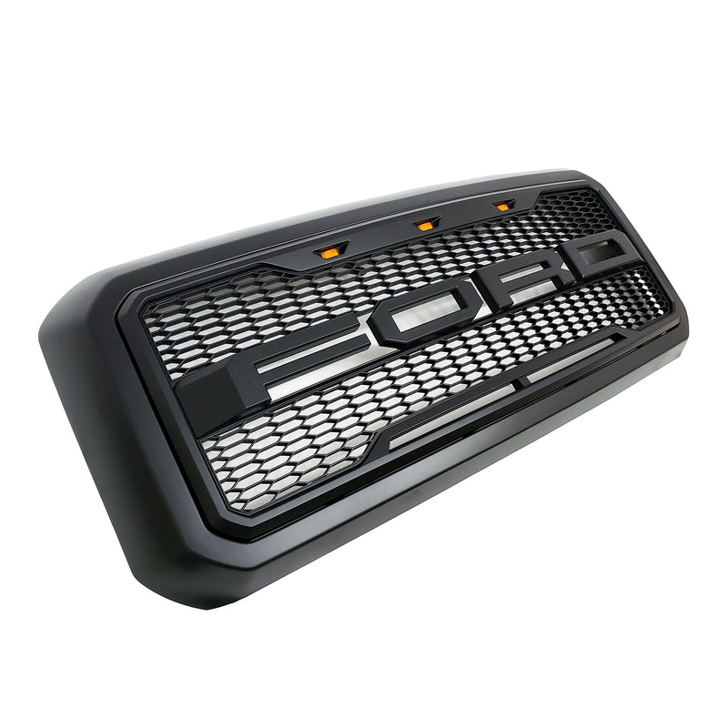 Honeycomb Mesh Grille for 2011-16 Ford F250/F350 (Matte Black)