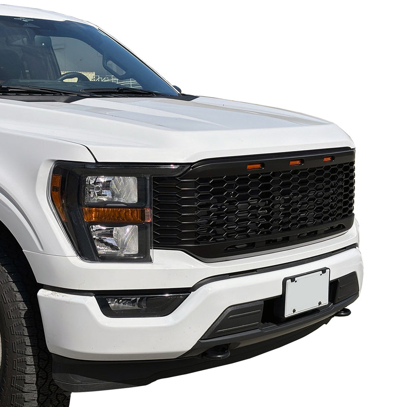 Honeycomb Mesh Grille for 2021-23 Ford F150 (Matte Black)