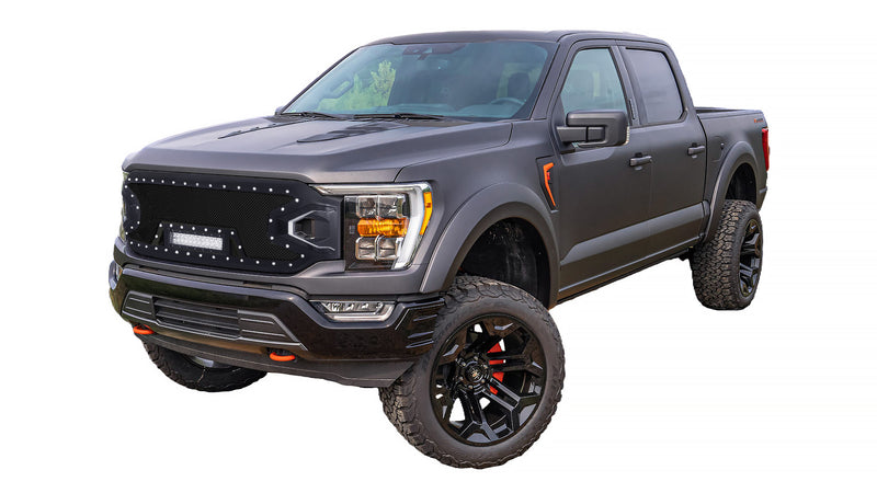 Black Stainless Steel Wire Mesh Grille for 2021-24 Ford F150