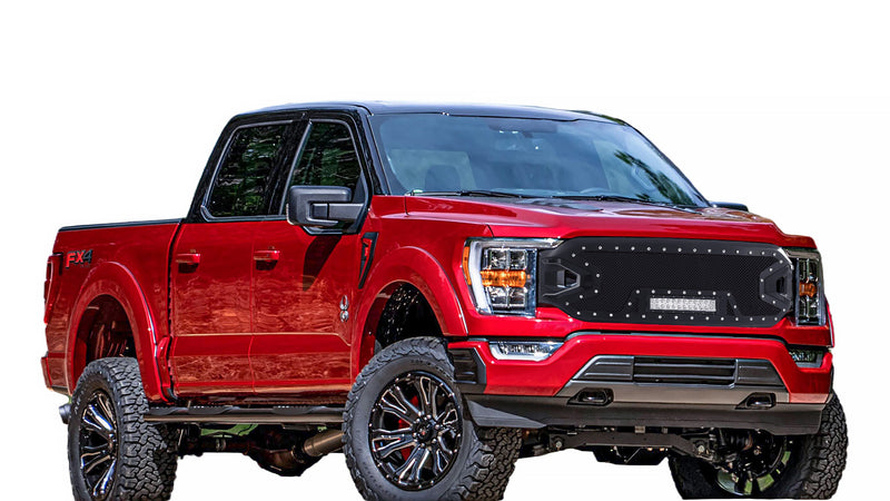 Black Stainless Steel Wire Mesh Grille for 2021-24 Ford F150