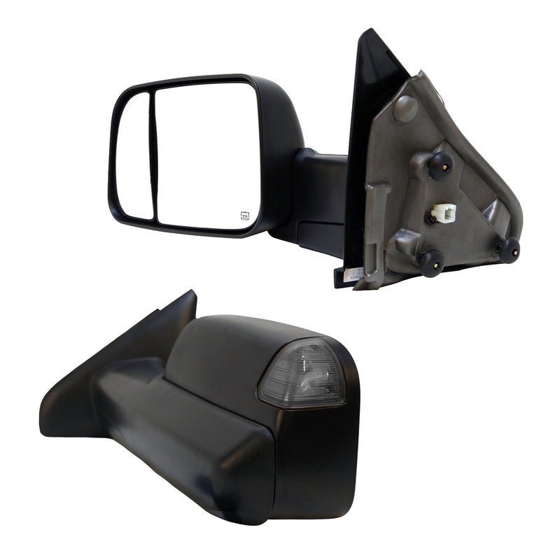 Towing Mirrors for 2002-08 Dodge Ram 1500 & 2003-09 Ram 2500/3500 (New Style)