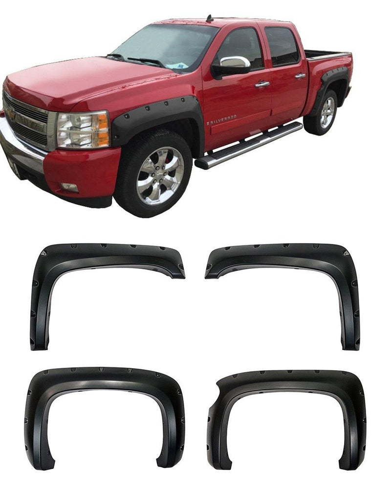 Fender Flares for 2007-13 Chevy Silverado 1500 5.8' Bed - Galaxy Auto CA