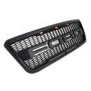 Ford Grille for 2004-08 Ford F150 - Raptor Mesh Style Full Front Grill with Three LED Lights (Matte Black) - Galaxy Auto CA