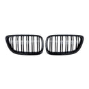 Kidney Grilles for 2014-19 BMW 2-Series F22/F23 (Gloss Black Dual Slat) - Galaxy Auto CA