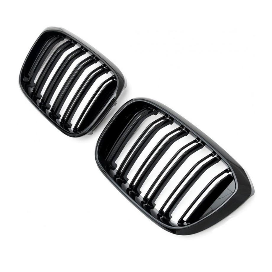 Gloss Black Kidney Grilles For BMW X3 F25 & X4 F26 (2014-2017) - M Performance Style, 2-Piece Set