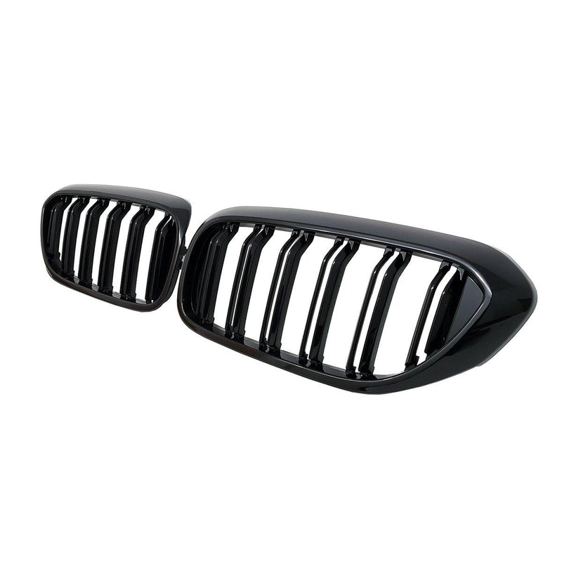 Kidney Grilles for 2017-20 BMW 5-Series G30/G31 (Gloss Black Dual Slat) - Galaxy Auto CA