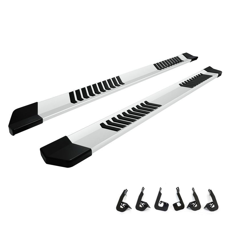 6" Flat Running Boards for 2015-24 Ford F150 SuperCrew & 2017-24 F250/F350 Crew Cab