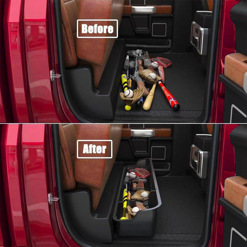 Under Seat Storage Box for 2015-21 Ford F150 SuperCrew 4 Door - Galaxy Auto CA