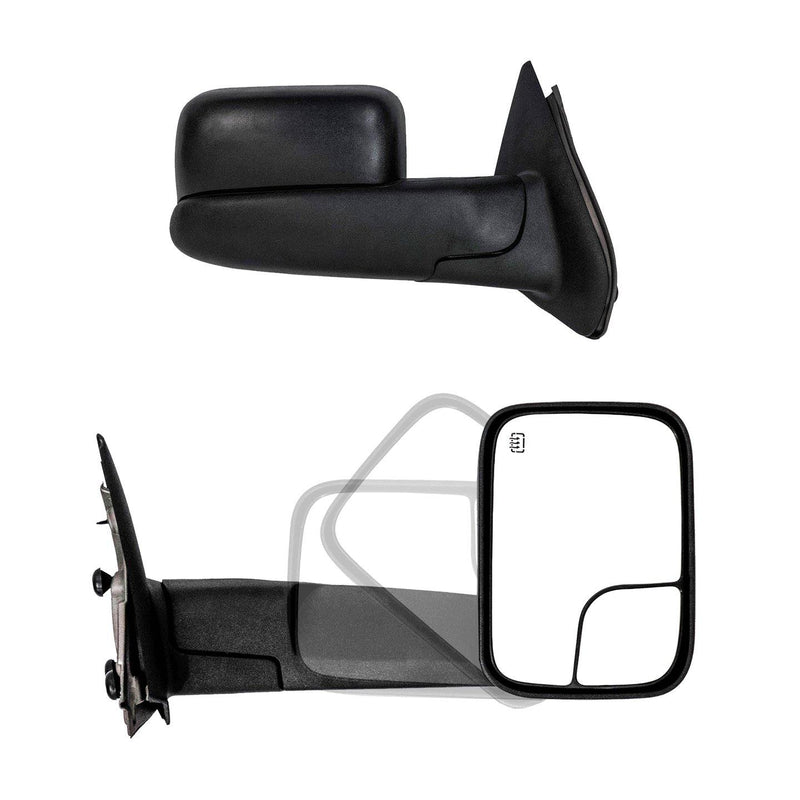 Towing Mirrors for 2002-08 Dodge Ram 1500 & 2003-09 Ram 2500/3500 - Galaxy Auto CA